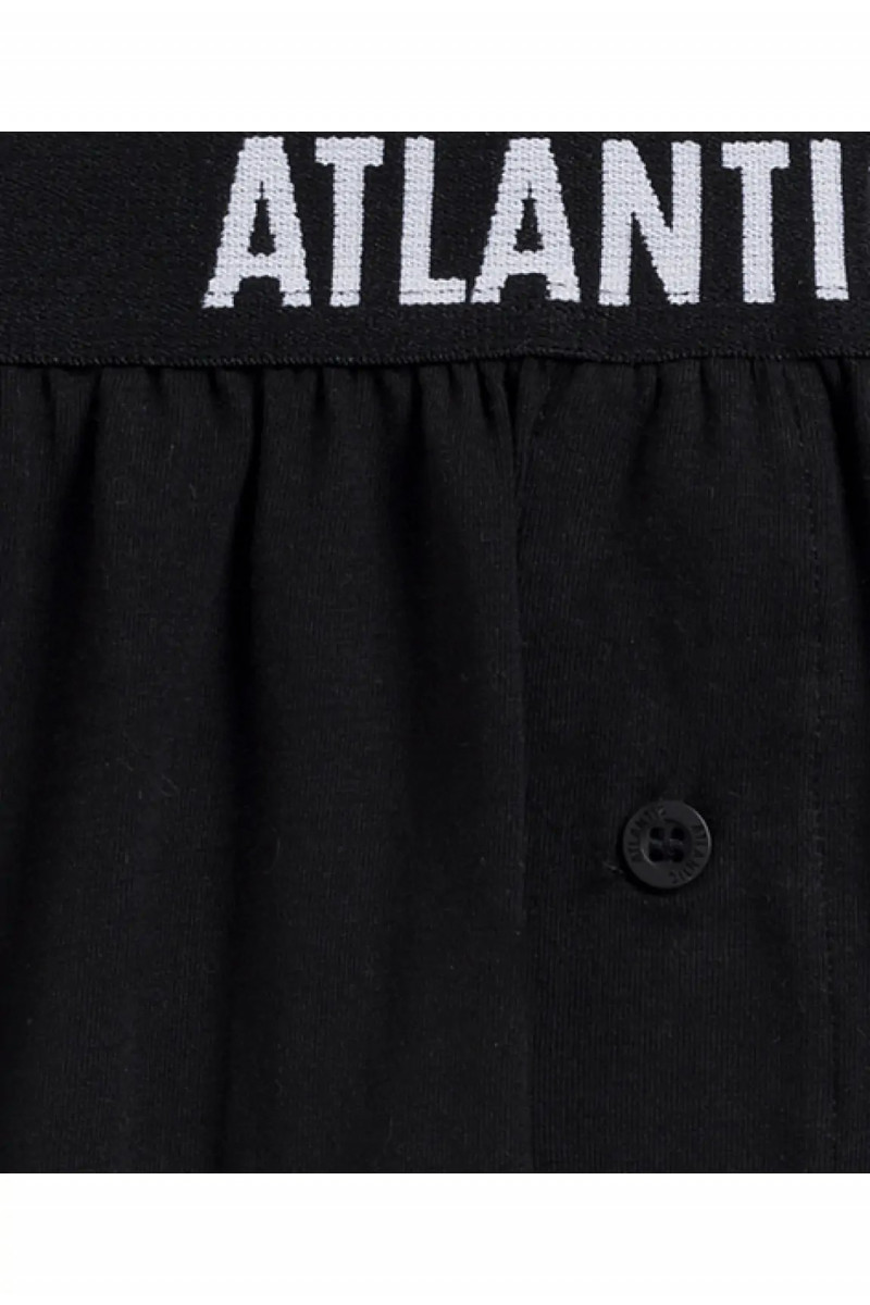 Труси чоловічі боксери ATLANTIC бавовна. Набір 2шт. 2MBX-025 чорний/блакитний - LeConfort