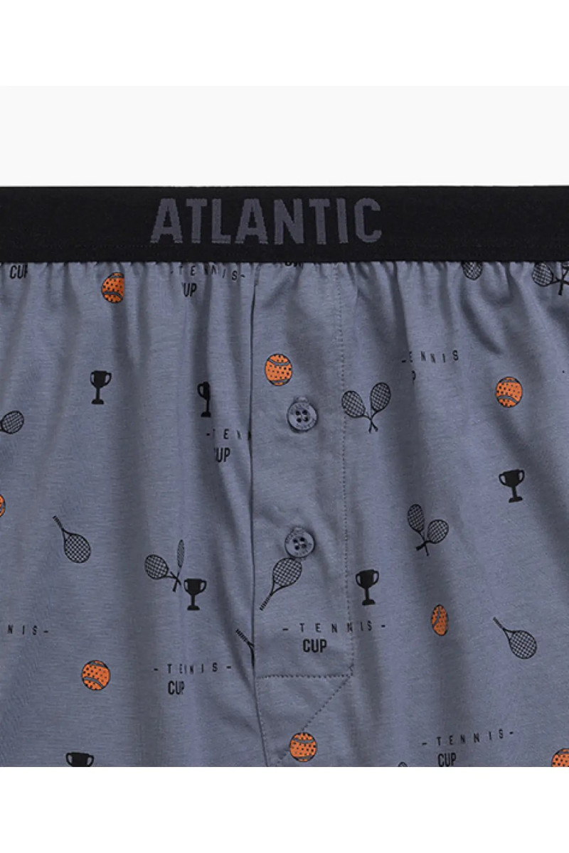 Трусы мужские боксеры ATLANTIC хлопок. Набор 2шт. 2MBX-052 черный/голубой - LeConfort