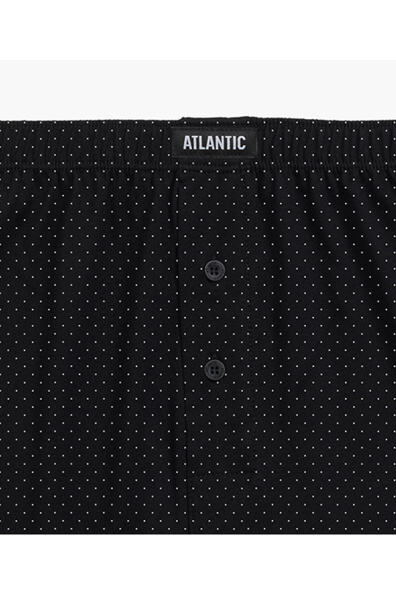 Трусы мужские боксеры ATLANTIC хлопок. Набор 2шт. 2MBX-058  черный/черный - LeConfort