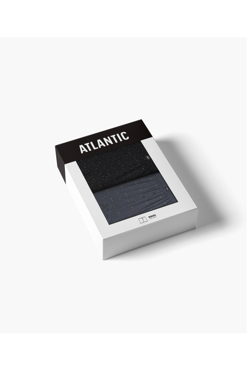 Труси чоловічі боксери ATLANTIC бавовна. Набір 2шт. 2MBX-067 чорний/графітовий - LeConfort