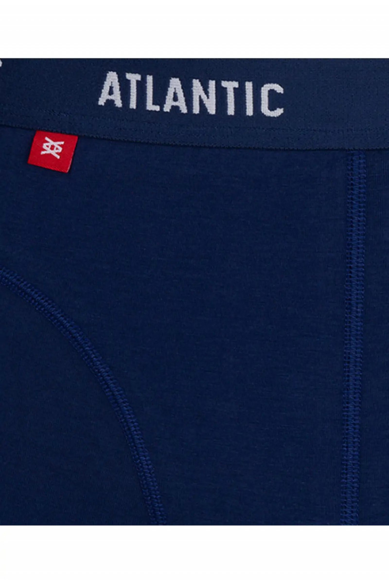 Трусы мужские шорты ATLANTIC хлопок. Набор 3шт. 3MH-047/02 черный/шоколадный/т.голубой - LeConfort