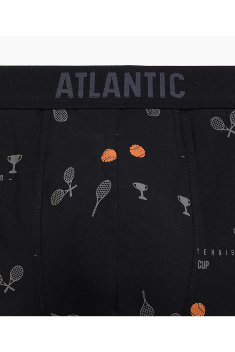 Труси чоловічі шорти ATLANTIC бавовна. Набір 3шт. 3MH-050 чорний/графітовий/блакитний - LeConfort