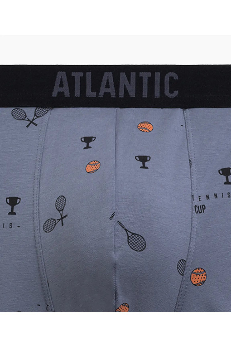 Труси чоловічі шорти ATLANTIC бавовна. Набір 3шт. 3MH-050 чорний/графітовий/блакитний - LeConfort