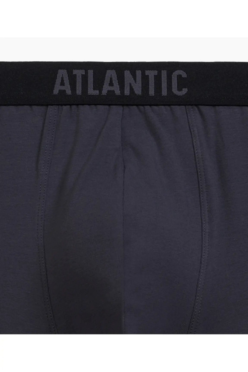 Труси чоловічі шорти ATLANTIC бавовна. Набір 3шт. 3MH-050 чорний/графітовий/блакитний - LeConfort