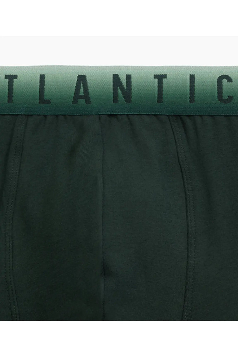 Трусы мужские шорты ATLANTIC хлопок. Набор 3шт. 3MH-052 черный/изумрудный/каберне - LeConfort