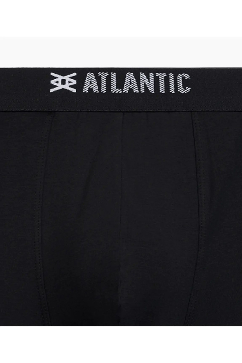 Труси чоловічі шорти ATLANTIC бавовна. Набір 3шт. 3MH-053 чорний - LeConfort