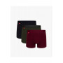 Трусы мужские шорты ATLANTIC хлопок. Набор 3шт. 3MH-184 т.синий/винный/т.хаки - LeConfort
