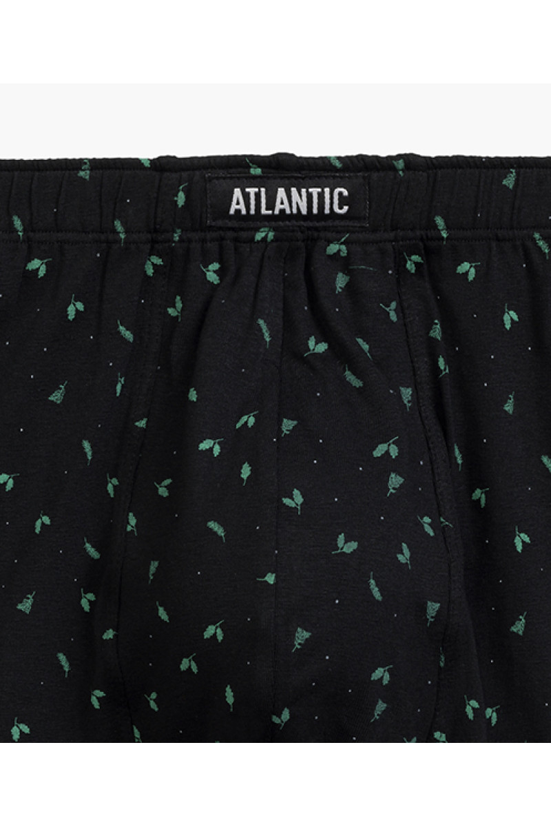 Трусы мужские шорты ATLANTIC хлопок. Набор 3шт. 3MH-196 черный/изумрудный/черный - LeConfort