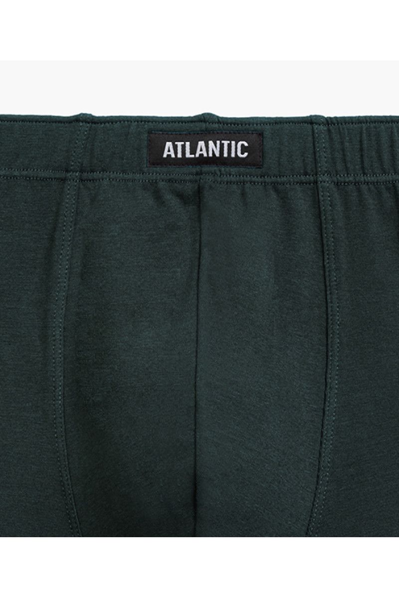 Трусы мужские шорты ATLANTIC хлопок. Набор 3шт. 3MH-196 черный/изумрудный/черный - LeConfort