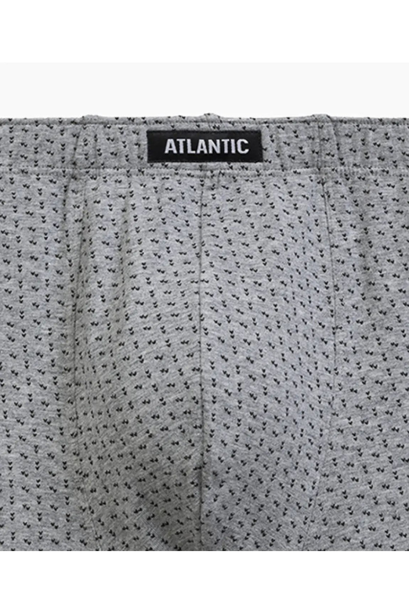 Трусы мужские шорты ATLANTIC хлопок. Набор 3шт. 3MH-197 черный/изумрудный/серый меланж - LeConfort