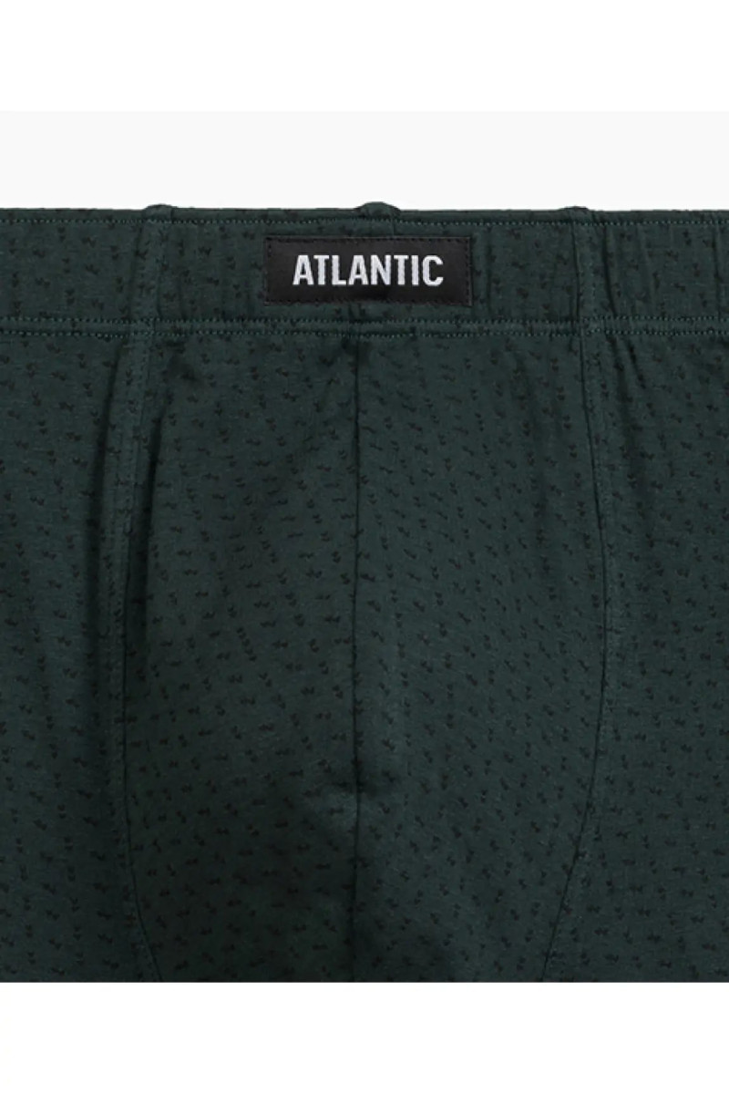 Трусы мужские шорты ATLANTIC хлопок. Набор 3шт. 3MH-197 черный/изумрудный/серый меланж - LeConfort