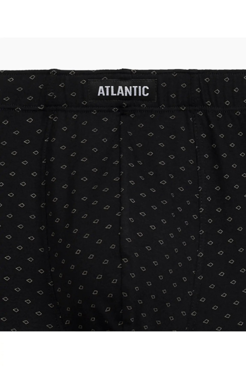 Трусы мужские шорты ATLANTIC хлопок. Набор 3шт. 3MH-197 черный/изумрудный/серый меланж - LeConfort