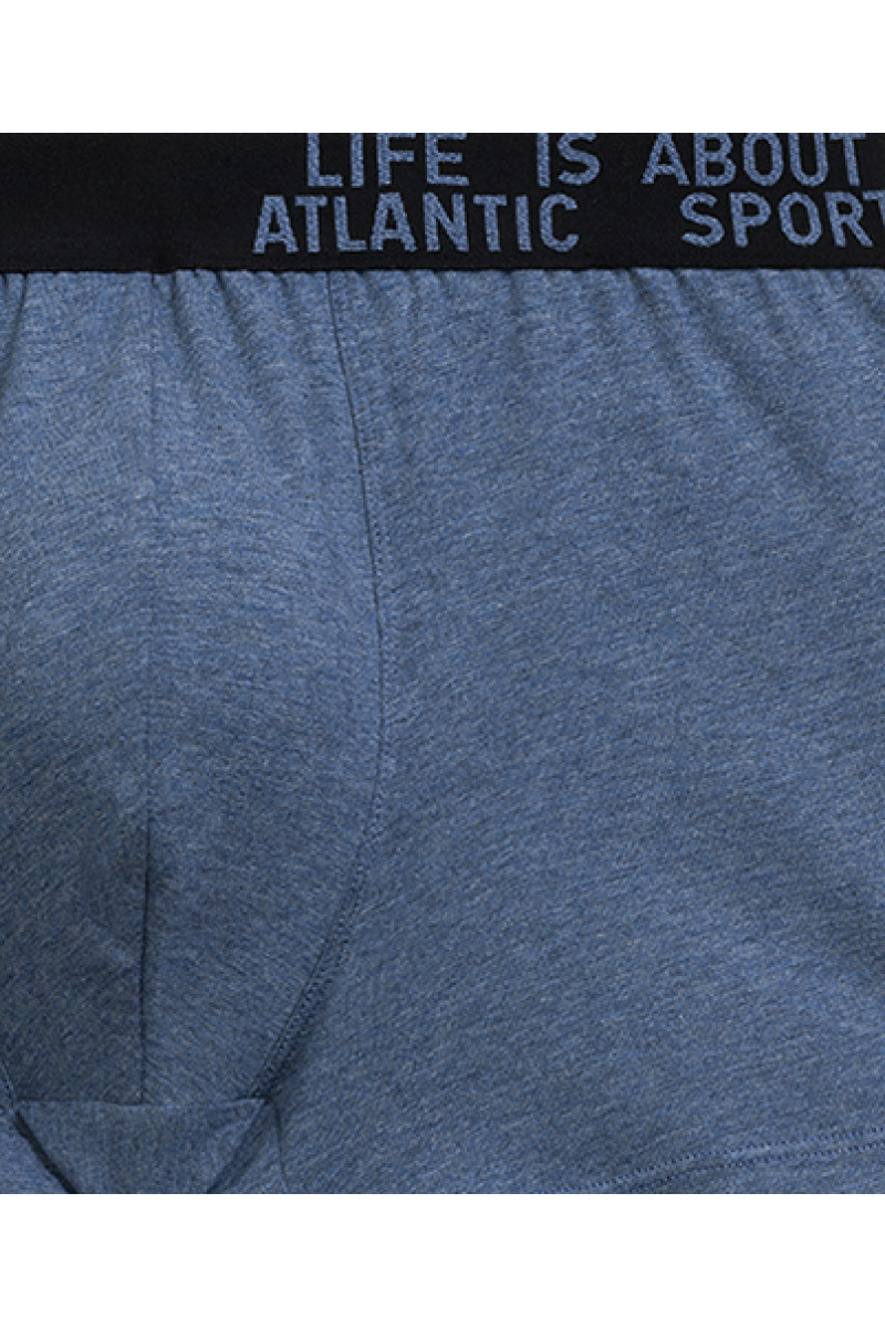 Труси чоловічі шорти ATLANTIC бавовна. Набір 3шт. 3MH-226  зелений меланж/винний меланж/блакитний меланж - LeConfort