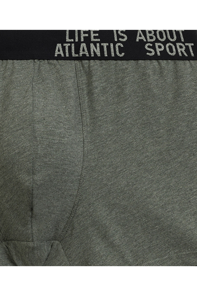 Труси чоловічі шорти ATLANTIC бавовна. Набір 3шт. 3MH-226  зелений меланж/винний меланж/блакитний меланж - LeConfort