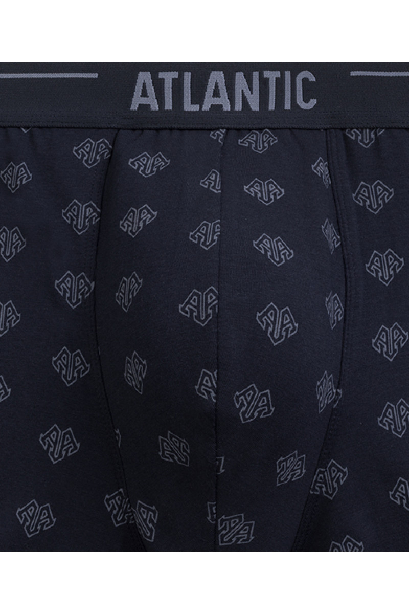 Труси чоловічі шорти ATLANTIC бавовна. Набір 3шт. 3MH-239 графітовий/чорний/індиго - LeConfort
