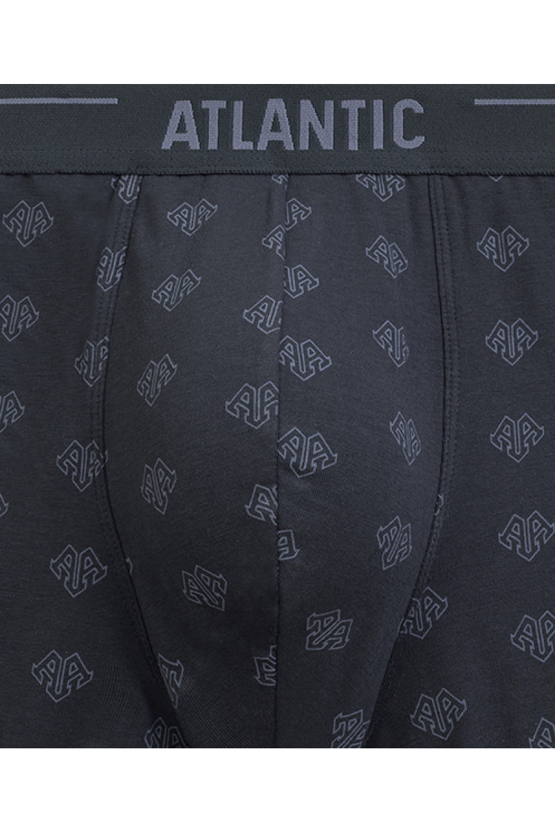 Труси чоловічі шорти ATLANTIC бавовна. Набір 3шт. 3MH-239 графітовий/чорний/індиго - LeConfort