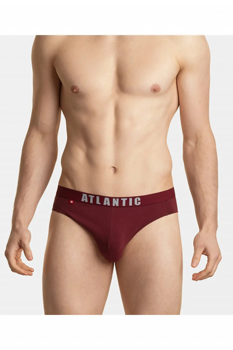 Труси чоловічі спорт ATLANTIC бавовна. Набір 3шт. 3MP-094/01 т.синій/каберне/графітовий - LeConfort