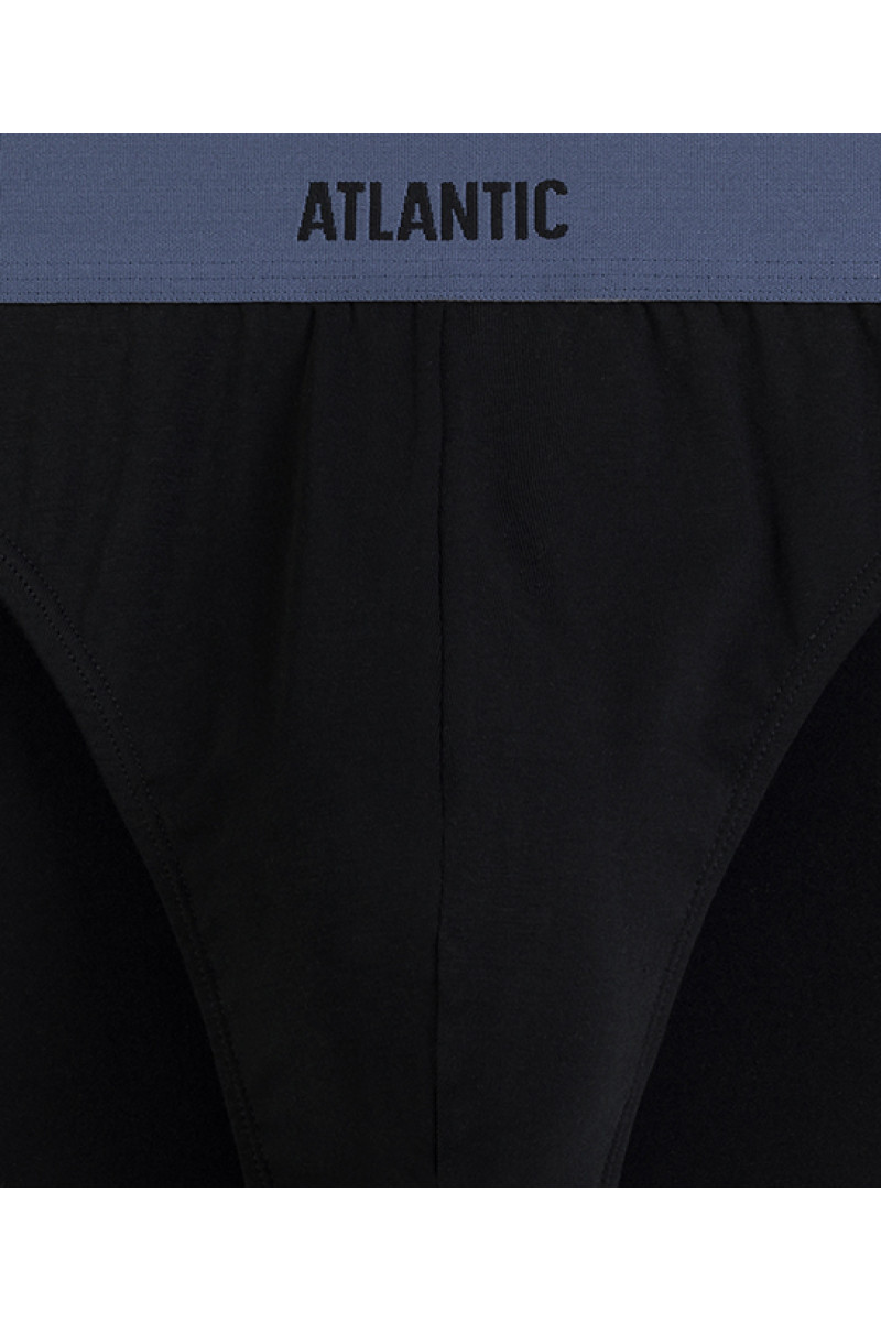 Труси чоловічі спорт ATLANTIC бавовна. Набір 3шт. 3MP-0944 чорний/денім/чорний - LeConfort