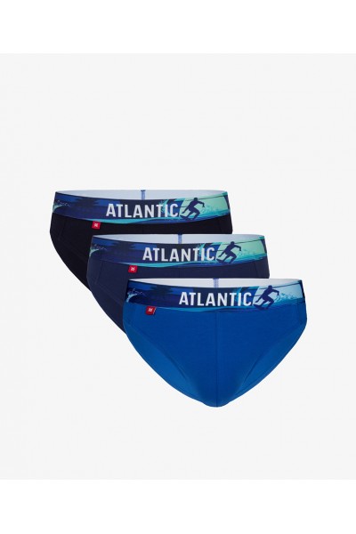 Трусы мужские спорт ATLANTIC хлопок. Набор 3шт. 3MP-144 GRA/NIEC/NIE