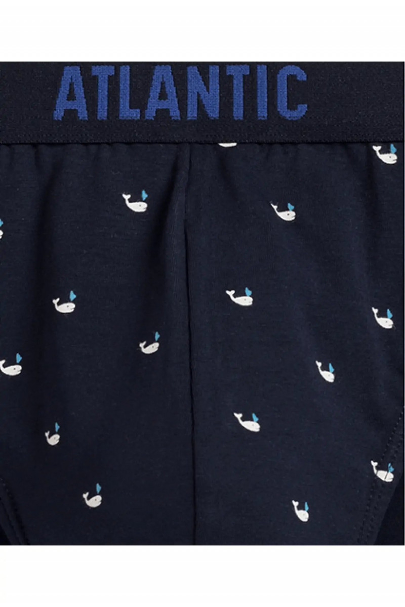 Труси чоловічі спорт ATLANTIC бавовна. Набір 3шт. 3MP-158 т.синій/т.синій/блакитний - LeConfort