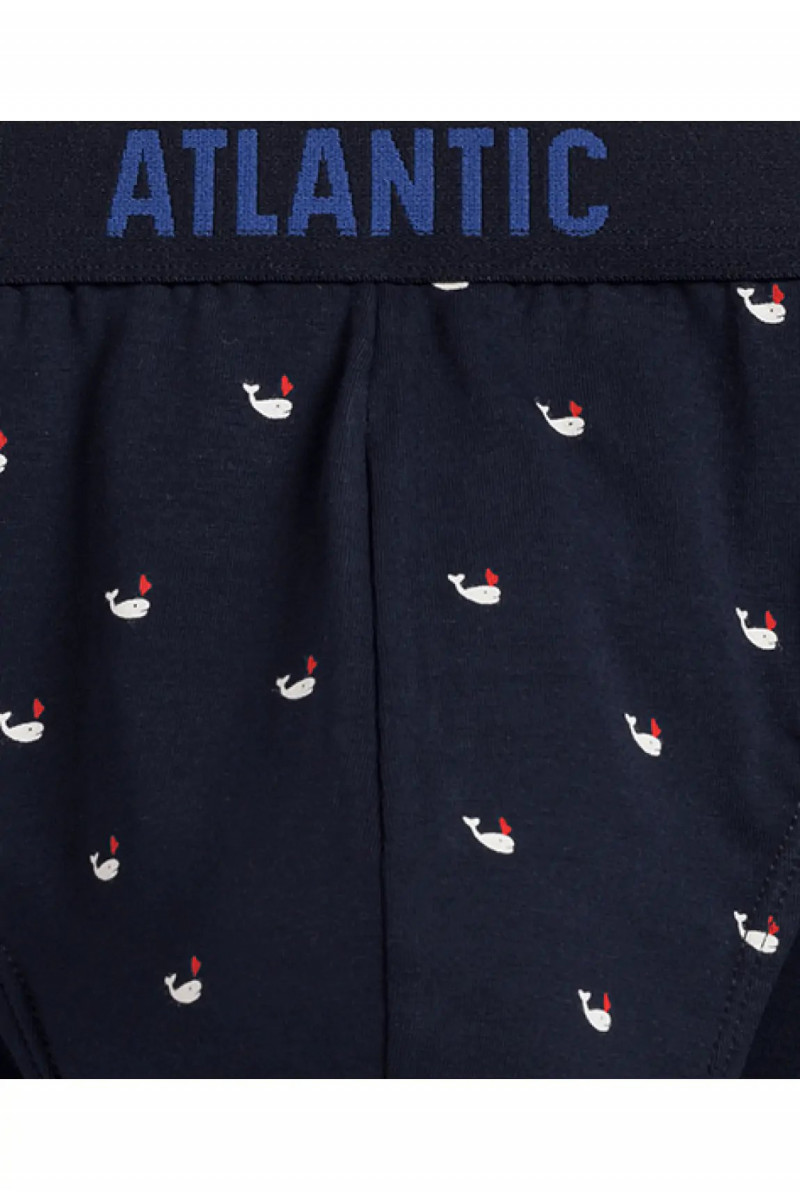 Труси чоловічі спорт ATLANTIC бавовна. Набір 3шт. 3MP-158 т.синій/т.синій/блакитний - LeConfort