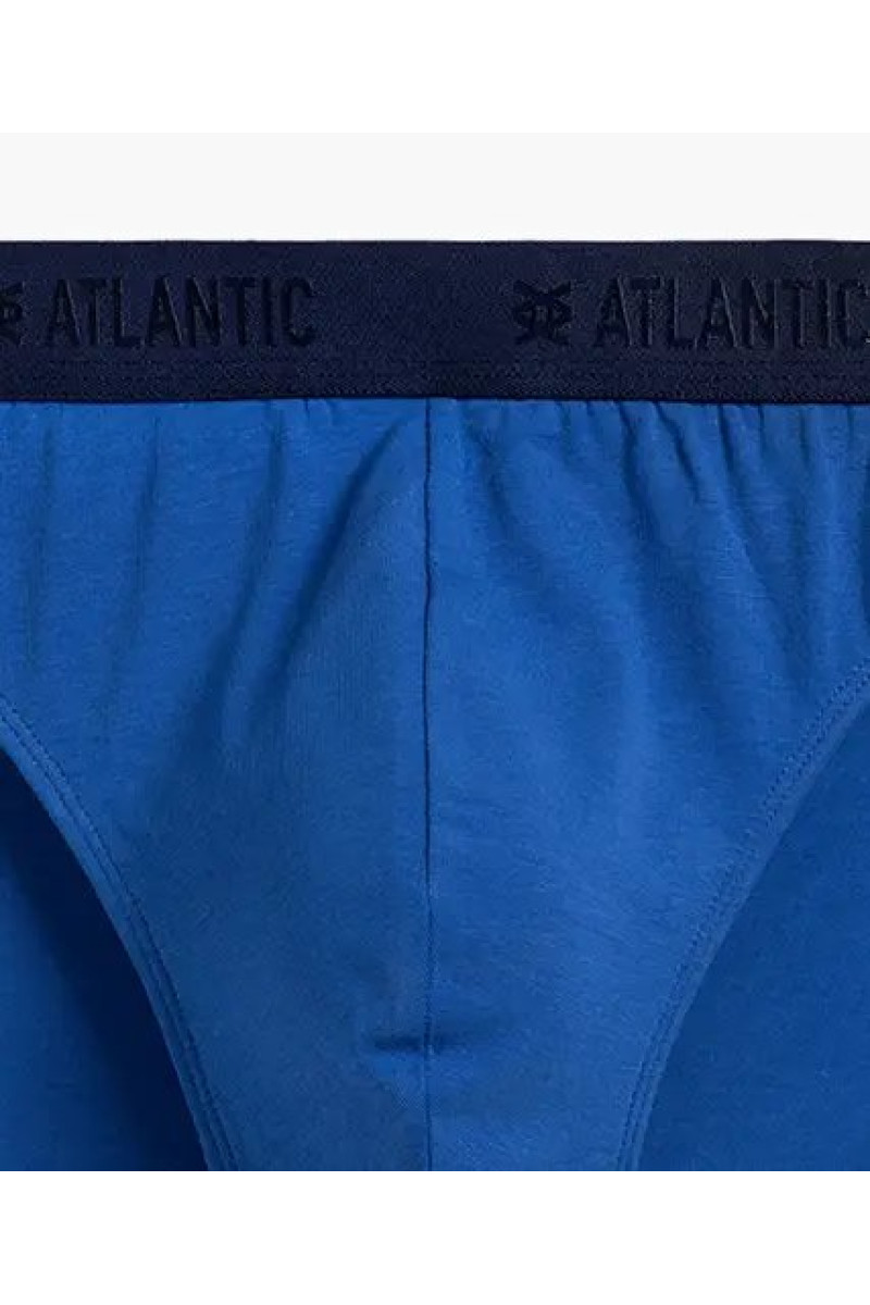 Трусы мужские спорт ATLANTIC хлопок. Набор 3шт. 3MP-161 т.голубой/голубой/синий - LeConfort