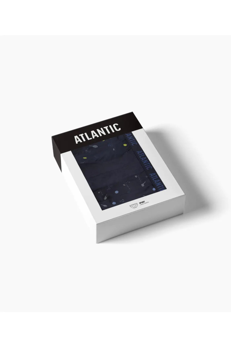 Трусы мужские спорт ATLANTIC хлопок. Набор 3шт. 3MP-171 т.синий - LeConfort