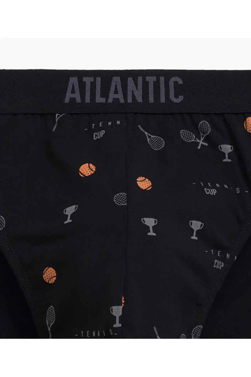 Трусы мужские спорт ATLANTIC хлопок. Набор 3шт. 3MP-171 голубой/графитовый/черный - LeConfort