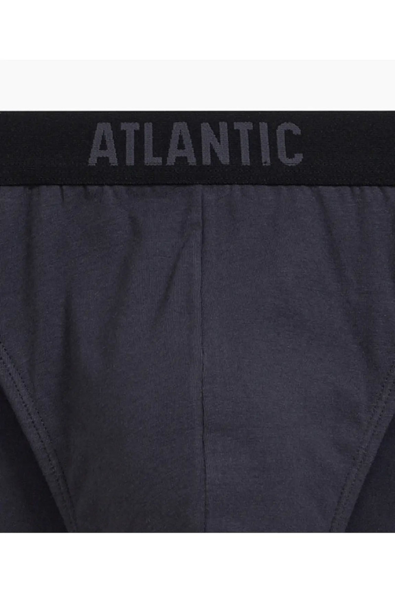 Трусы мужские спорт ATLANTIC хлопок. Набор 3шт. 3MP-171 голубой/графитовый/черный - LeConfort