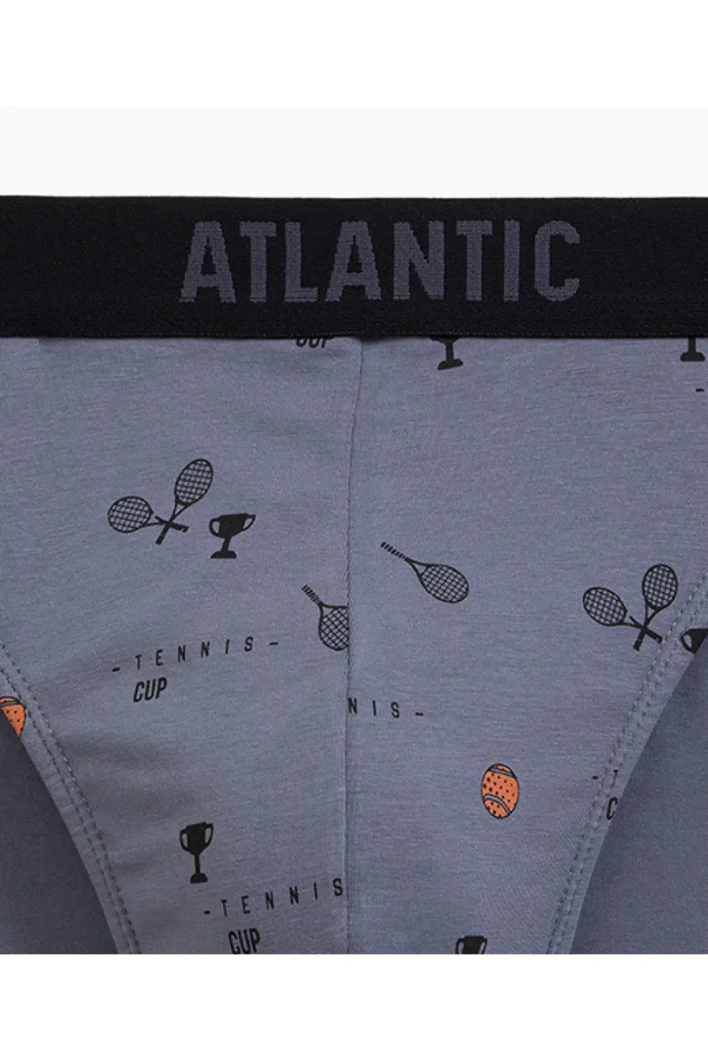 Трусы мужские спорт ATLANTIC хлопок. Набор 3шт. 3MP-171 голубой/графитовый/черный - LeConfort