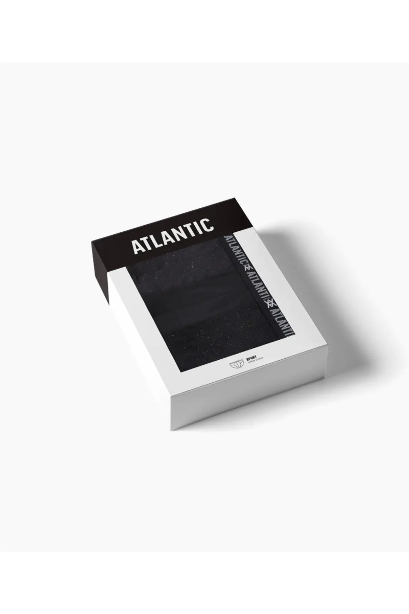 Труси чоловічі спорт ATLANTIC бавовна. Набір 3шт. 3MP-174 чорний - LeConfort