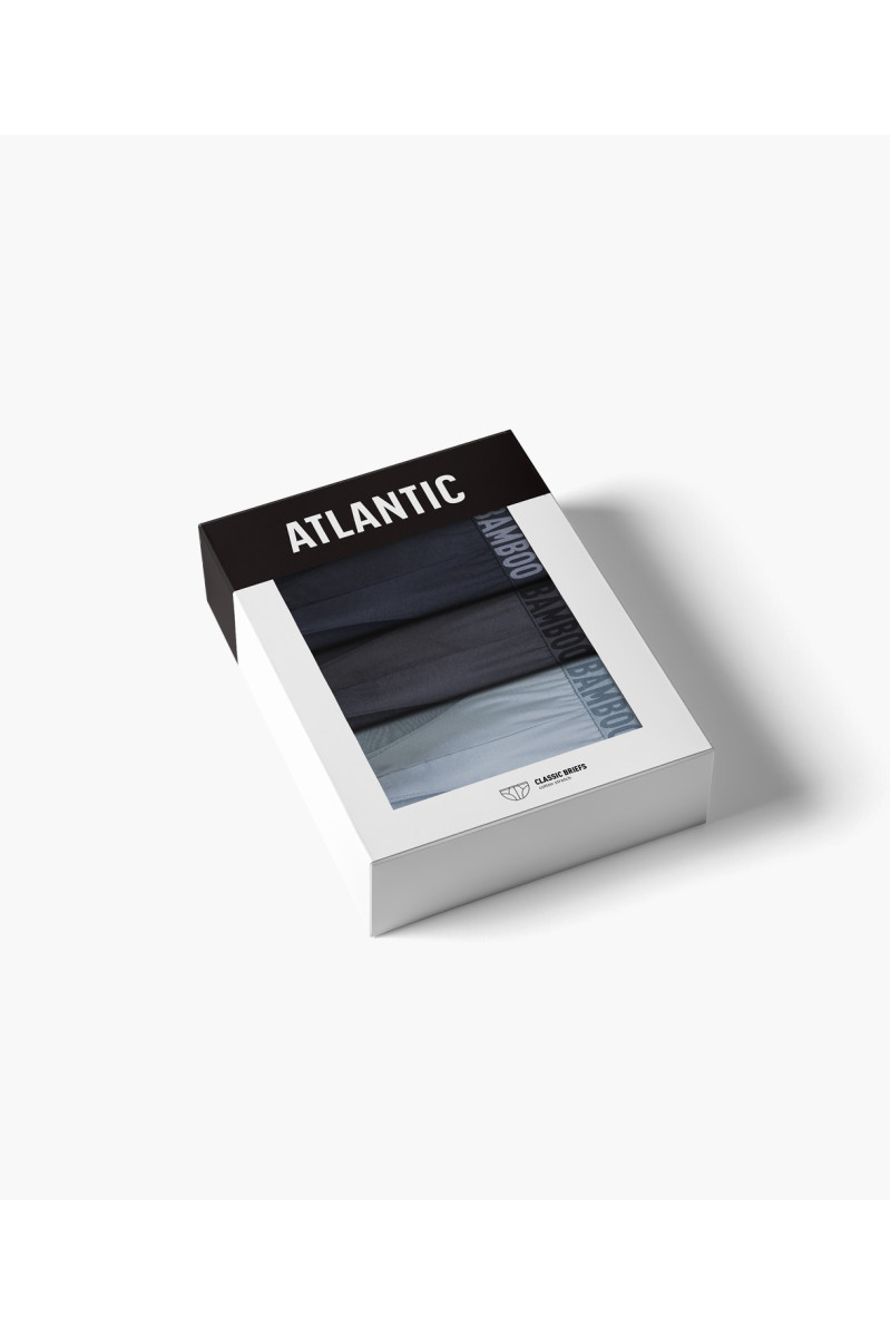 Труси чоловічі спорт ATLANTIC бамбук. Набір 3шт. 3MP-199 т.синій/блакитний/графітовий - LeConfort