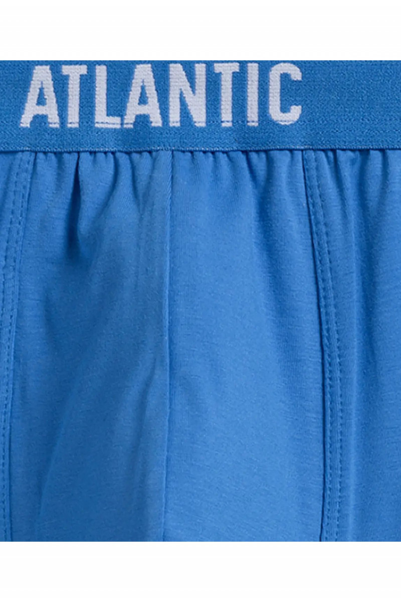 Трусы мужские шорты ATLANTIC хлопок. Набор 5шт. 5SMH-004 св.голубой/серо-голубой/голубой/т.голубой/т.синий - LeConfort