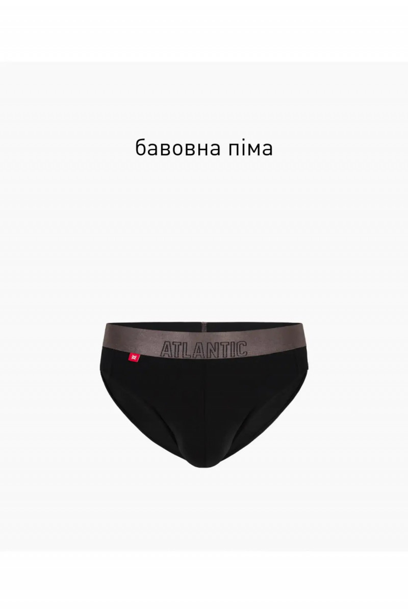 Трусы мужские спорт ATLANTIC пима хлопок MP-1573 черный - LeConfort
