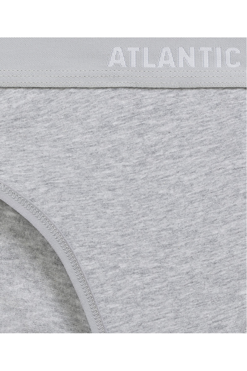 Трусы женские спорт ATLANTIC хлопок. Набор 3шт. 3CLP-012  чёрный/розовый/серый меланж - LeConfort