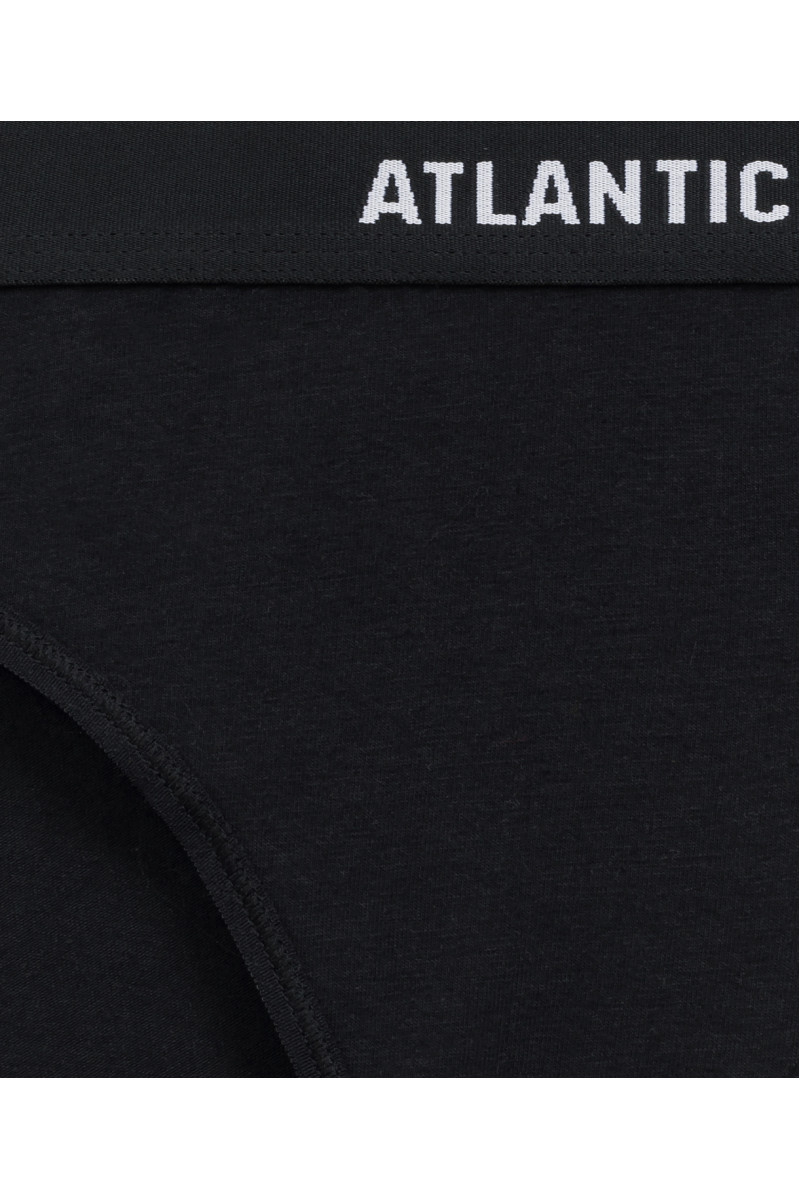 Трусы женские спорт ATLANTIC хлопок. Набор 3шт. 3CLP-012  чёрный/розовый/серый меланж - LeConfort