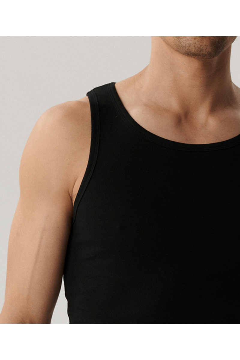 Майки чоловічі бавовна ATLANTIC Набір 2шт. 2BMV-046 чорний - LeConfort