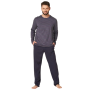 Пижама мужская/домашний комплект хлопок (кофта с длинным рукавом + брюки) KEY MNS-304 B24 - LeConfort