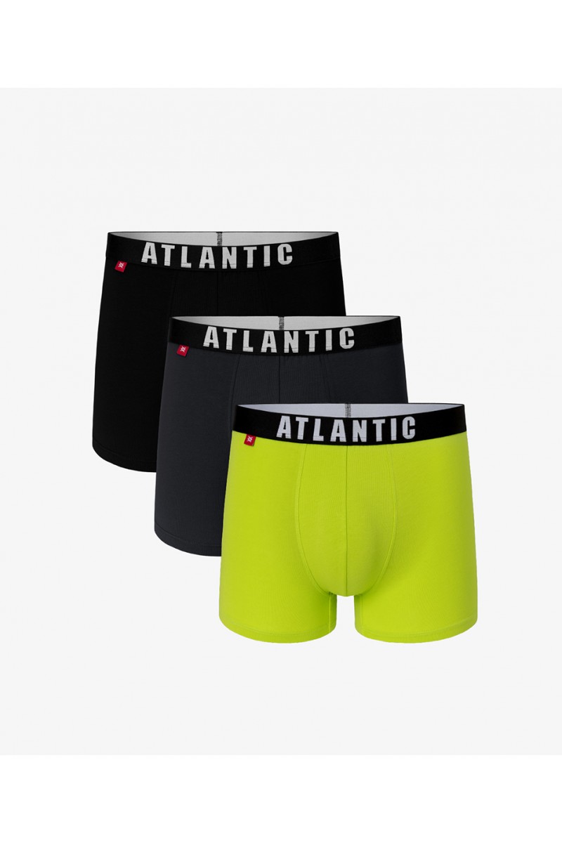 Трусы мужские шорты ATLANTIC 3MH-011CZA/GRF/LIMC(3шт.) - LeConfort